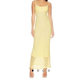 revolve bardot adoni mesh midi dress